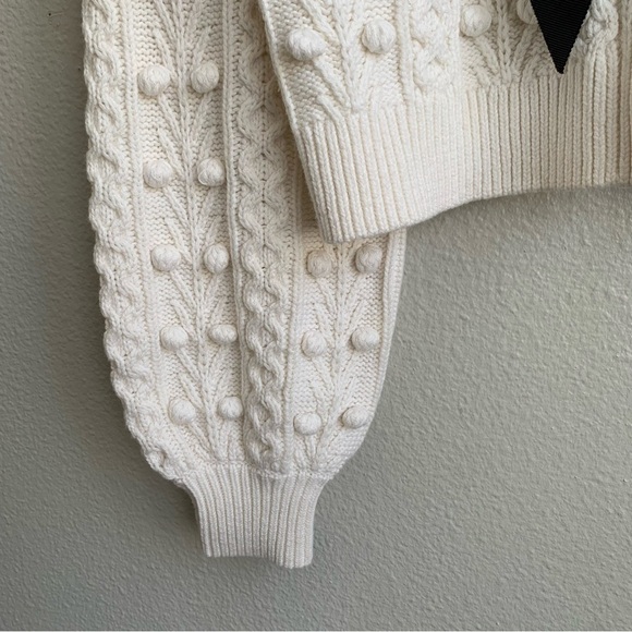 Alice and Olivia Kitty Puff Sleeve Cardigan - Picture 9 of 16